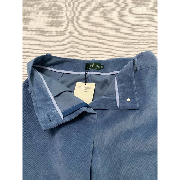 NWT Mustique Flared Fit Trousers Blue Corduroy Pants 36 6 - Picture 3 of 11
